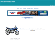 Tablet Screenshot of pricesofindia.com